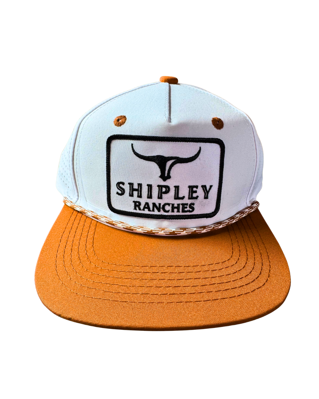 Shipley Ranches Burnt Orange/White twisted rope