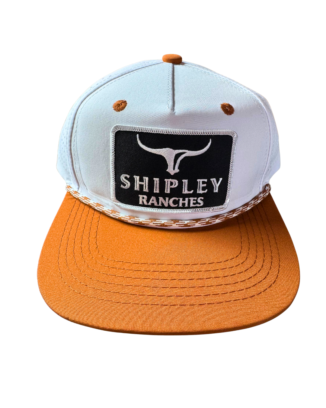 Shipley Ranches Burnt Orange/White twisted rope