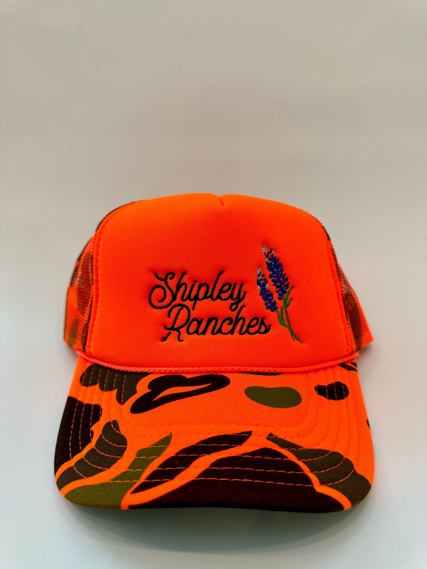 Shipley Ranches Bluebonnet- Neon Orange/Camo