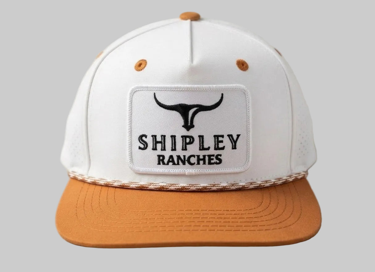Shipley Ranches Burnt Orange/White twisted rope
